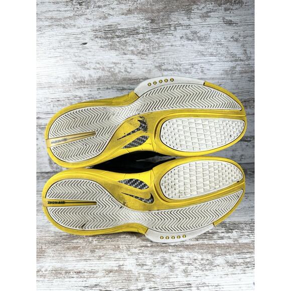 BEATERS: Men's Nike Air Zoom Huarache 2k4 Black Maize Kobe Mamba Sz 11 Athletic - Picture 9 of 13